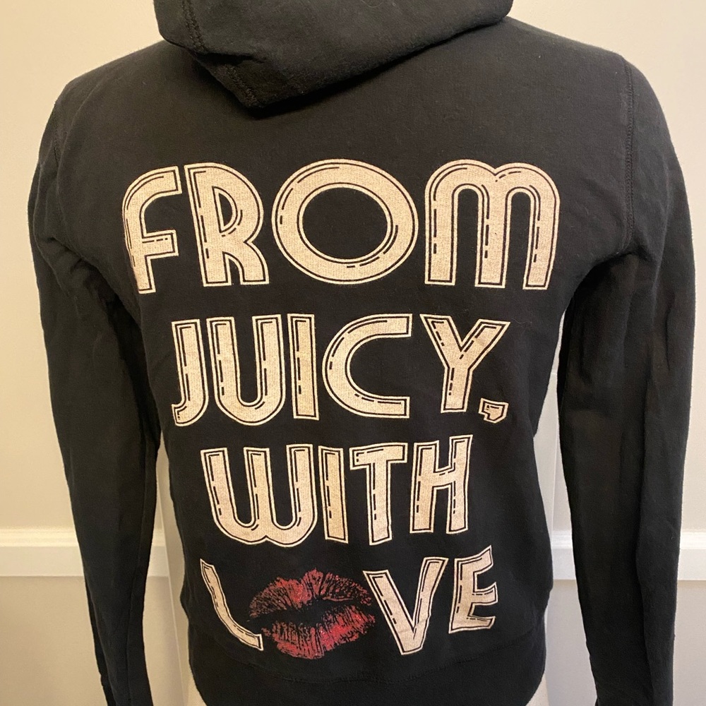 Juicy Couture Vintage Black Zip Up Hoodie